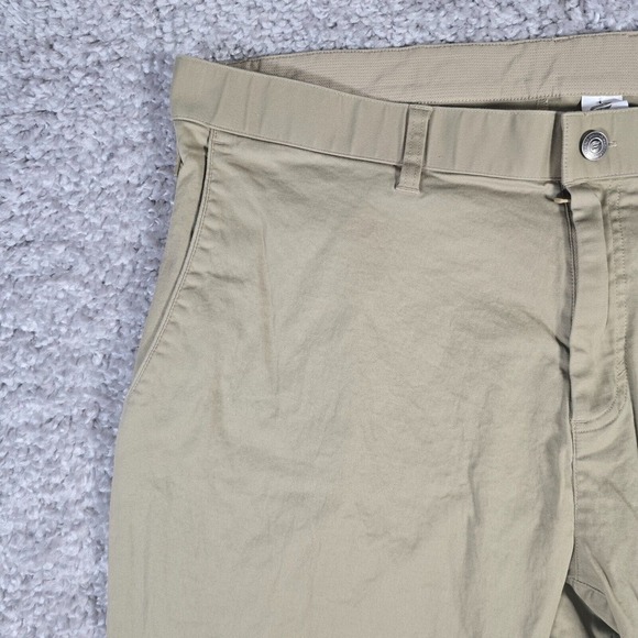 Fabletics High Side Pants Mens 40x30 (Fits 39x26) Tan Slim Fit Chino Comfort - Picture 3 of 11